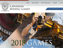 Tablet Screenshot of canadianmininggames.com